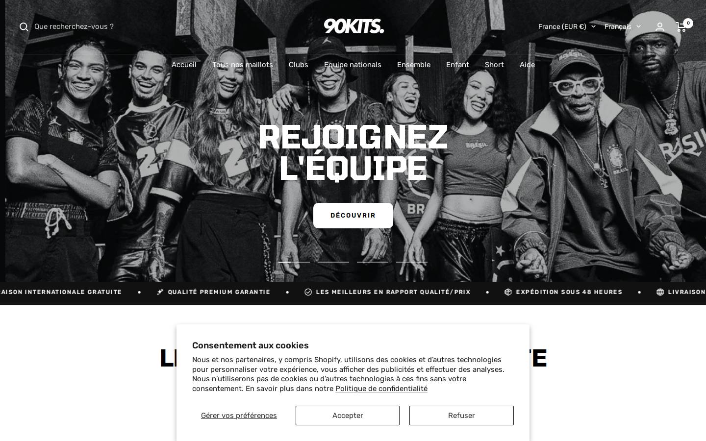 90kits.com homepage screenshot