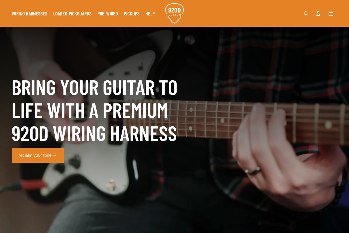 920dcustom.com homepage screenshot