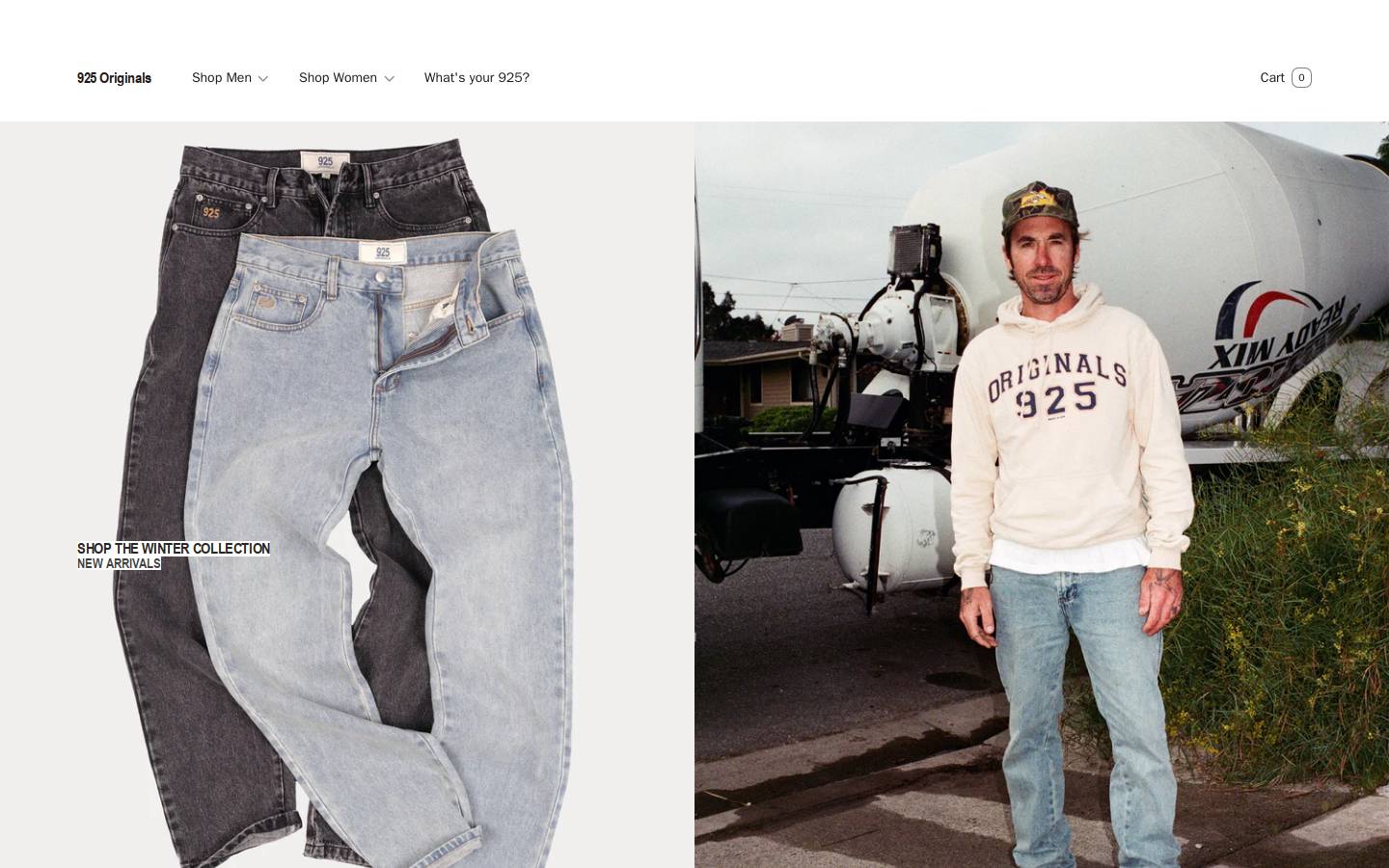 925originals.com homepage screenshot