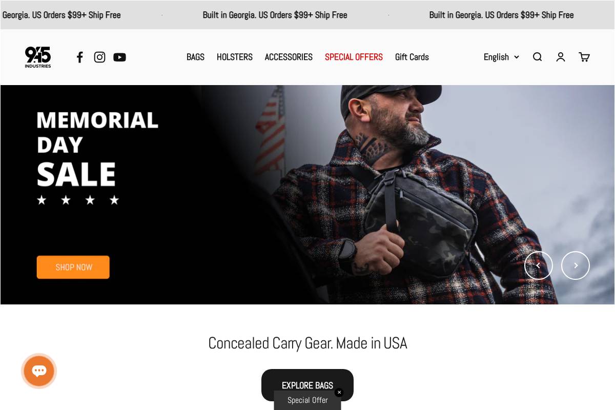 945industries homepage screenshot