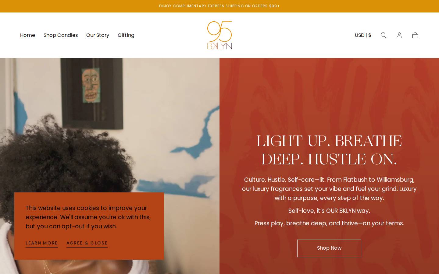 95bklyn.com homepage screenshot