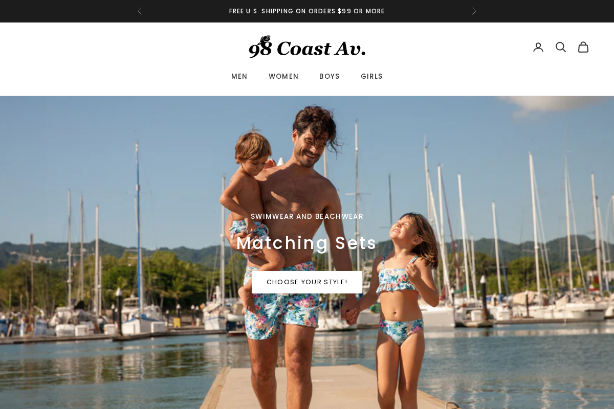 98coastav.com homepage screenshot