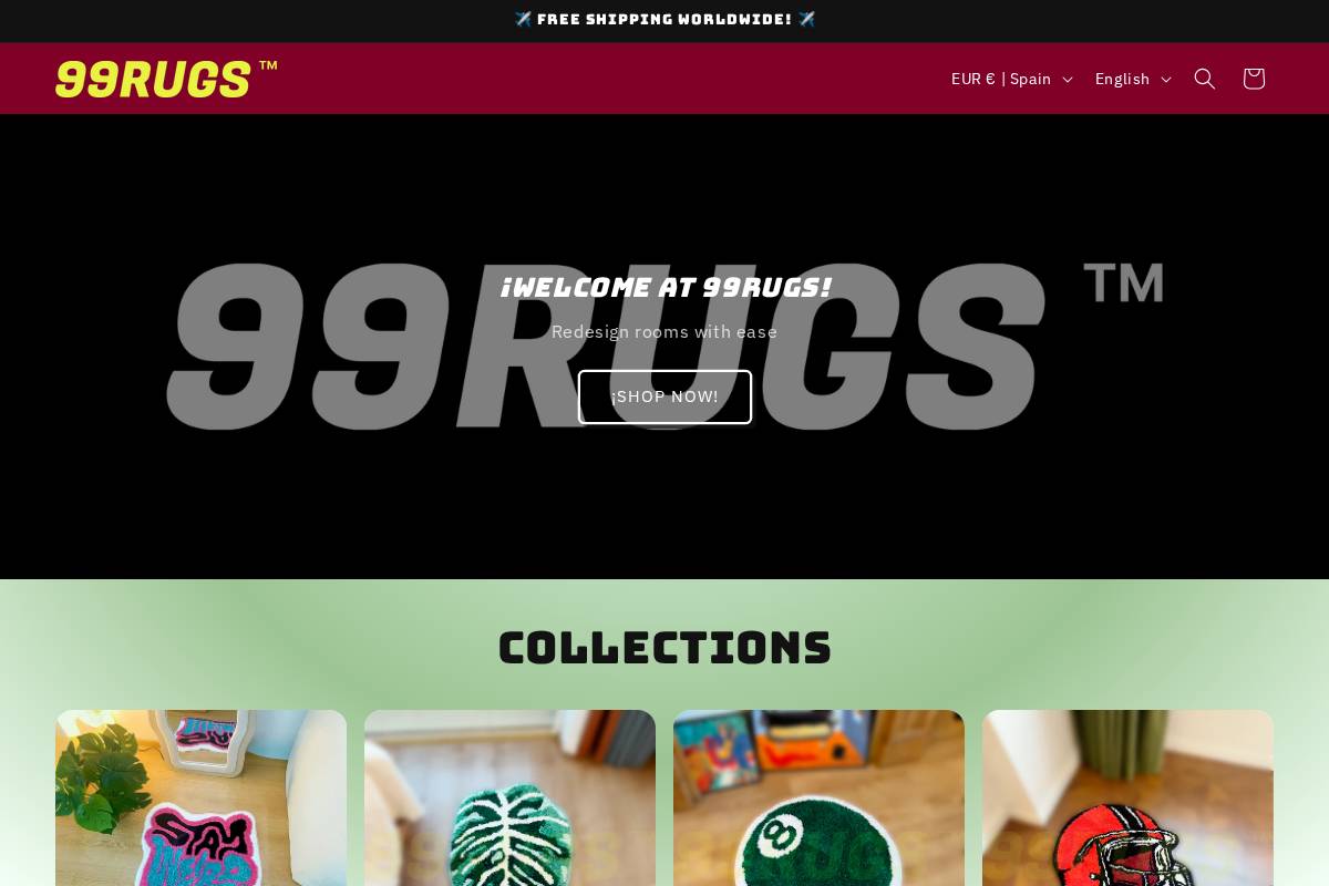 99rugs.com homepage screenshot