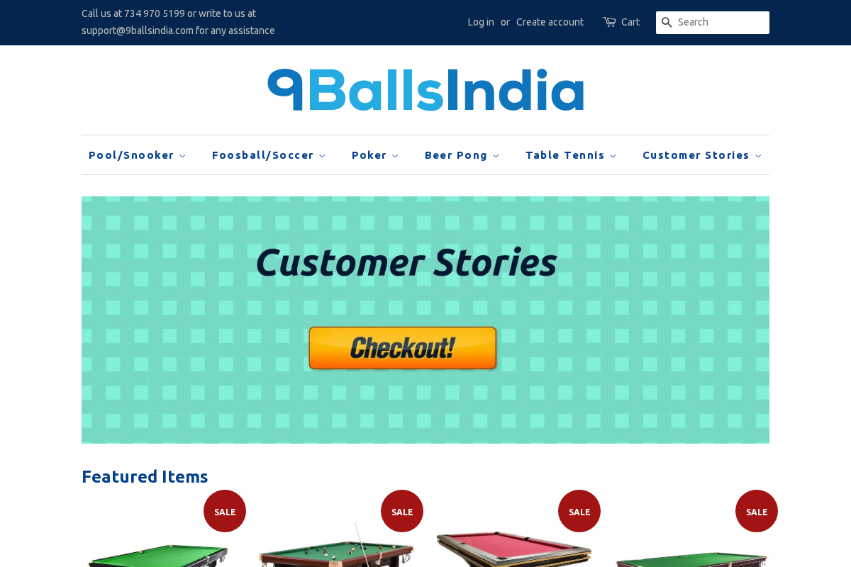 9BallsIndia homepage screenshot
