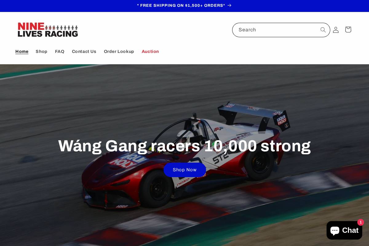 9livesracing.com homepage screenshot