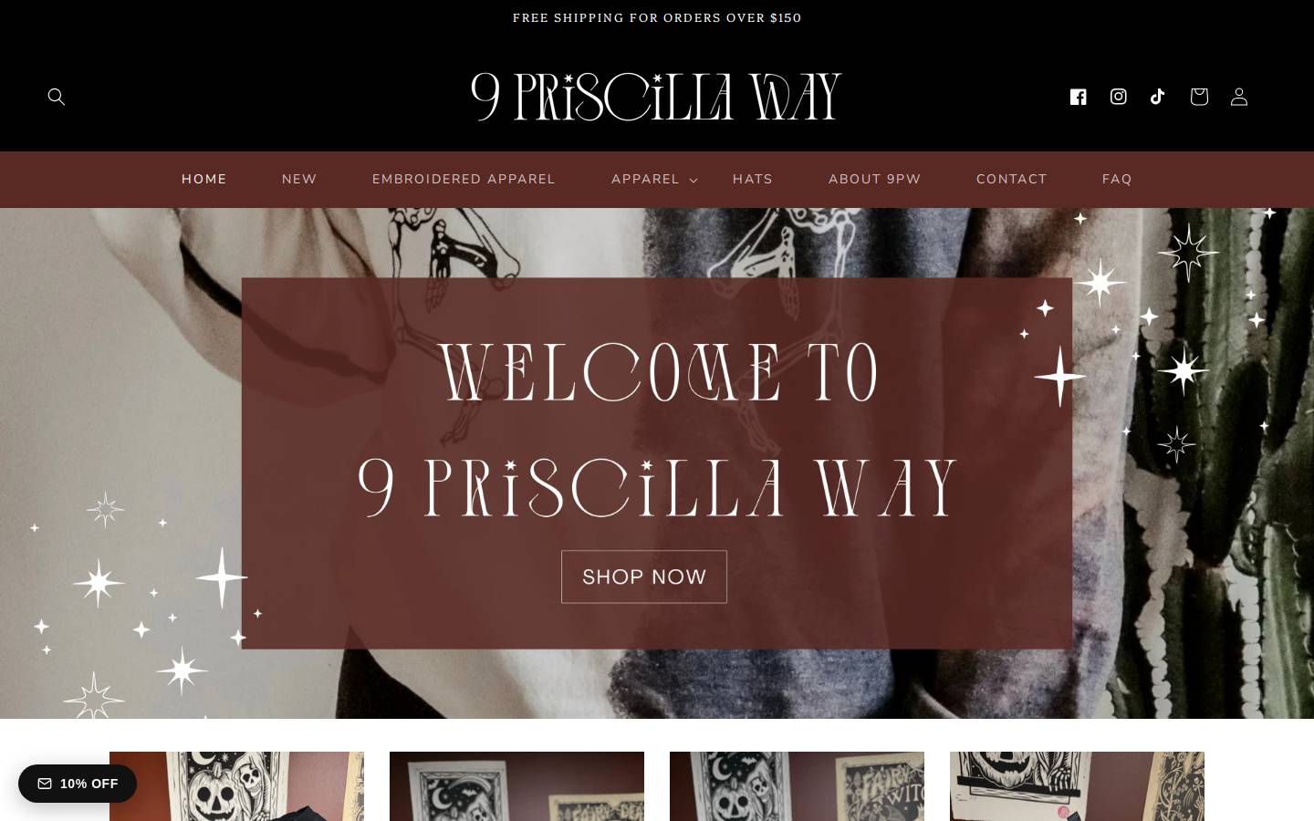 9priscillaway.com homepage screenshot