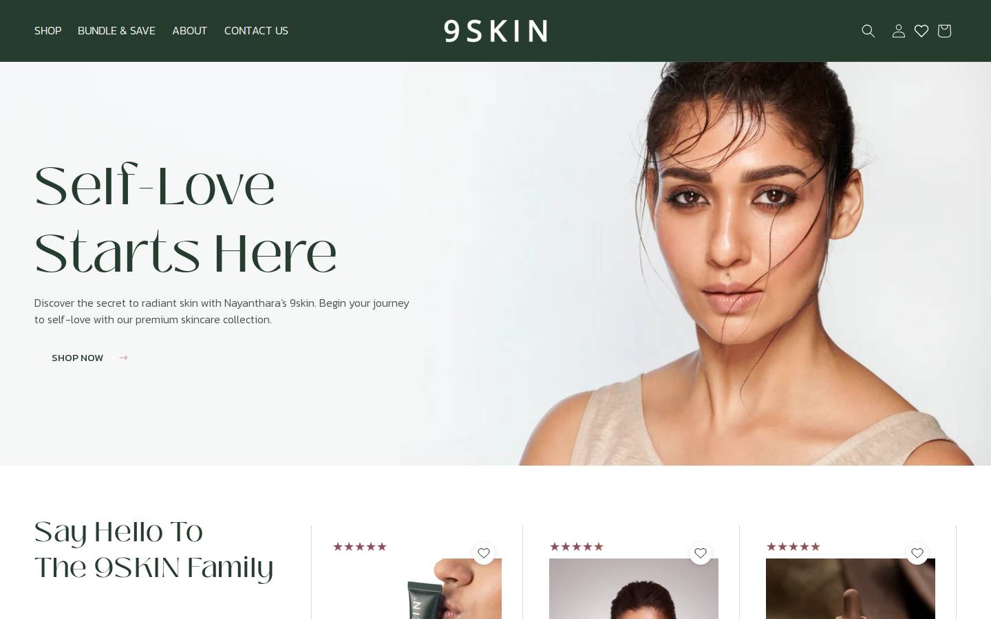 9skin.in homepage screenshot