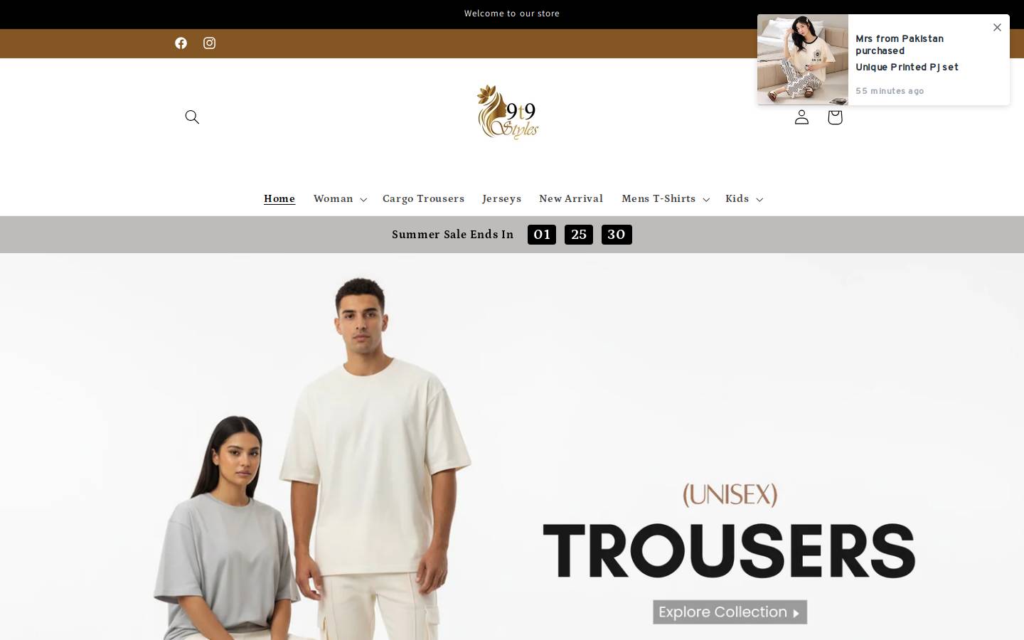 9t9styles.com homepage screenshot