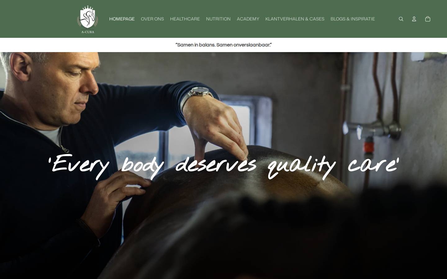 a-cura.com homepage screenshot