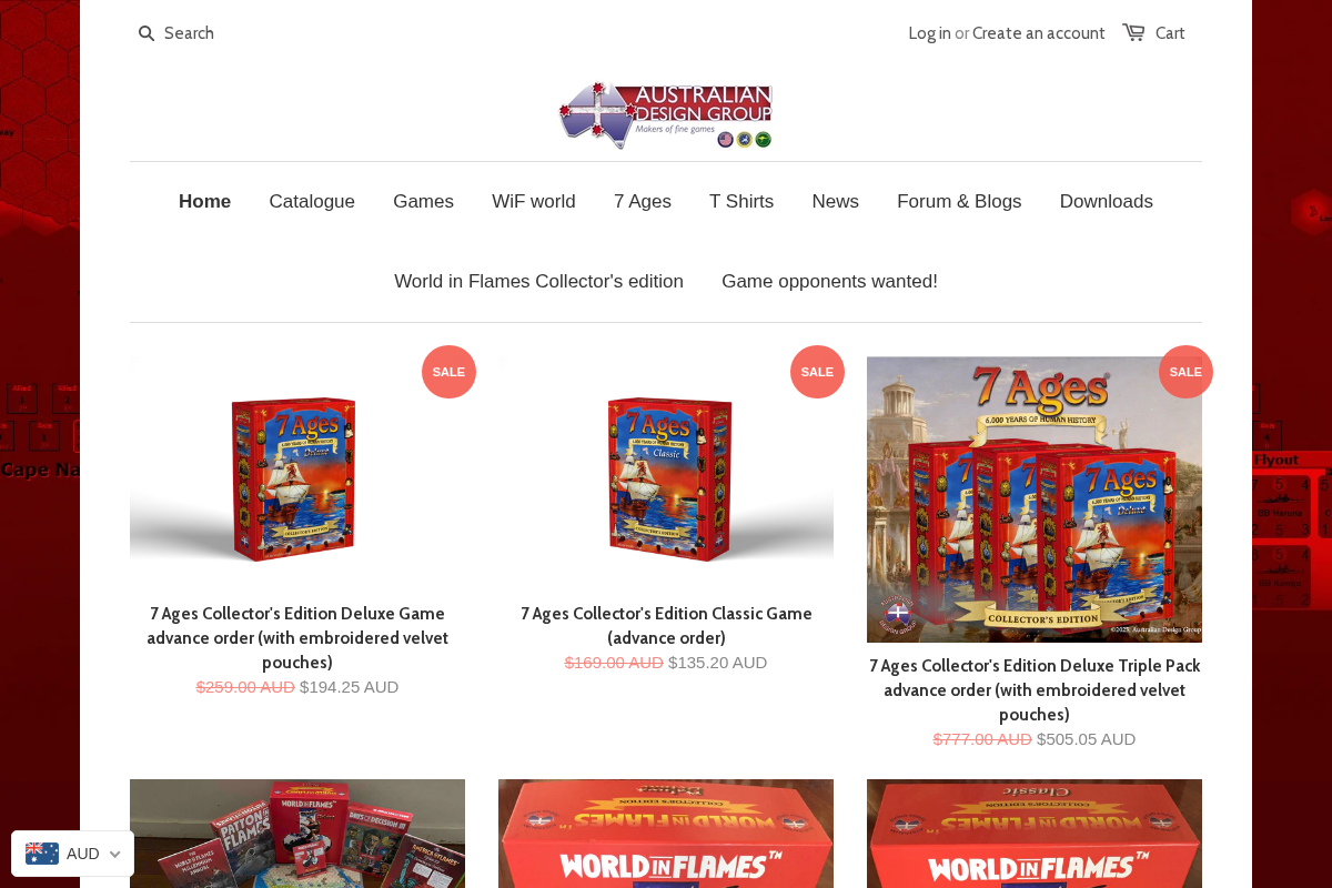 Australian Design Group homepage screenshot