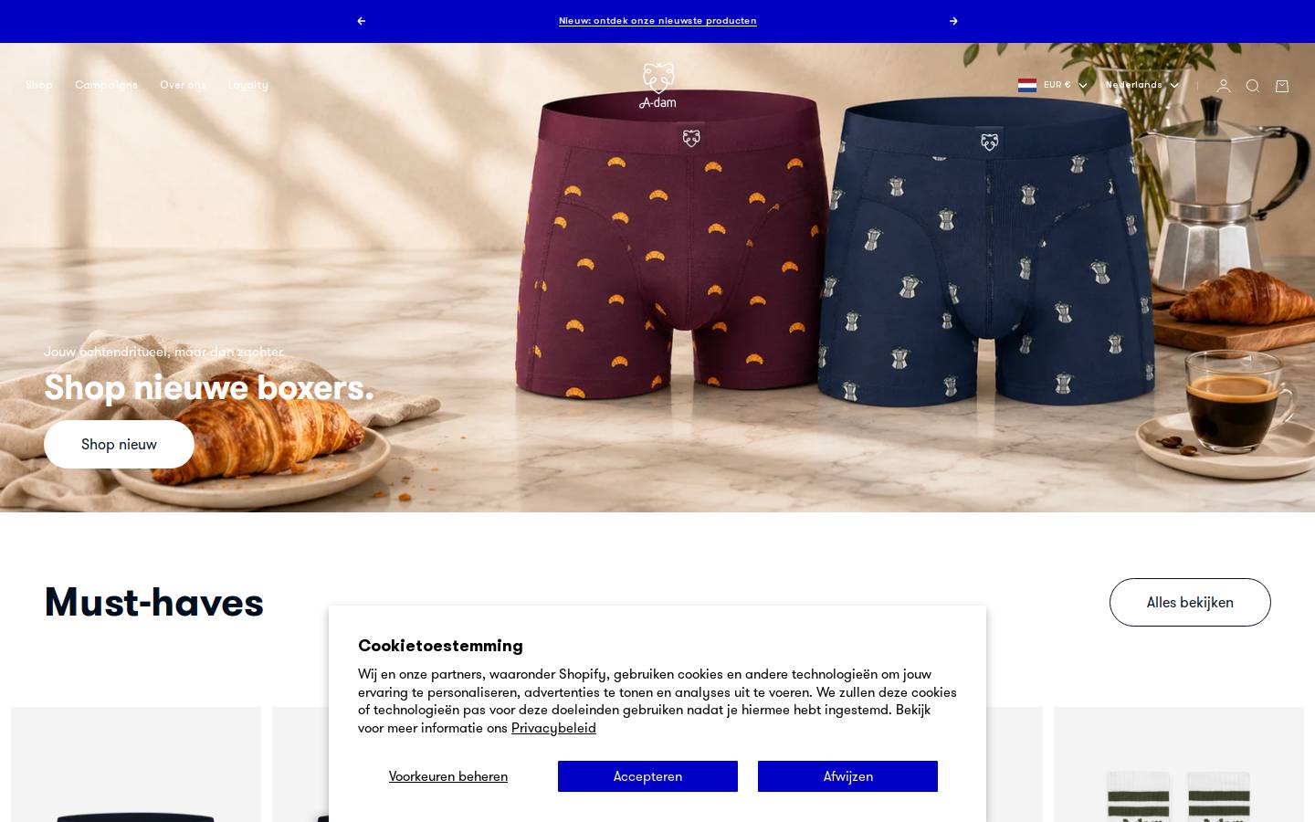 A Dam homepage screenshot