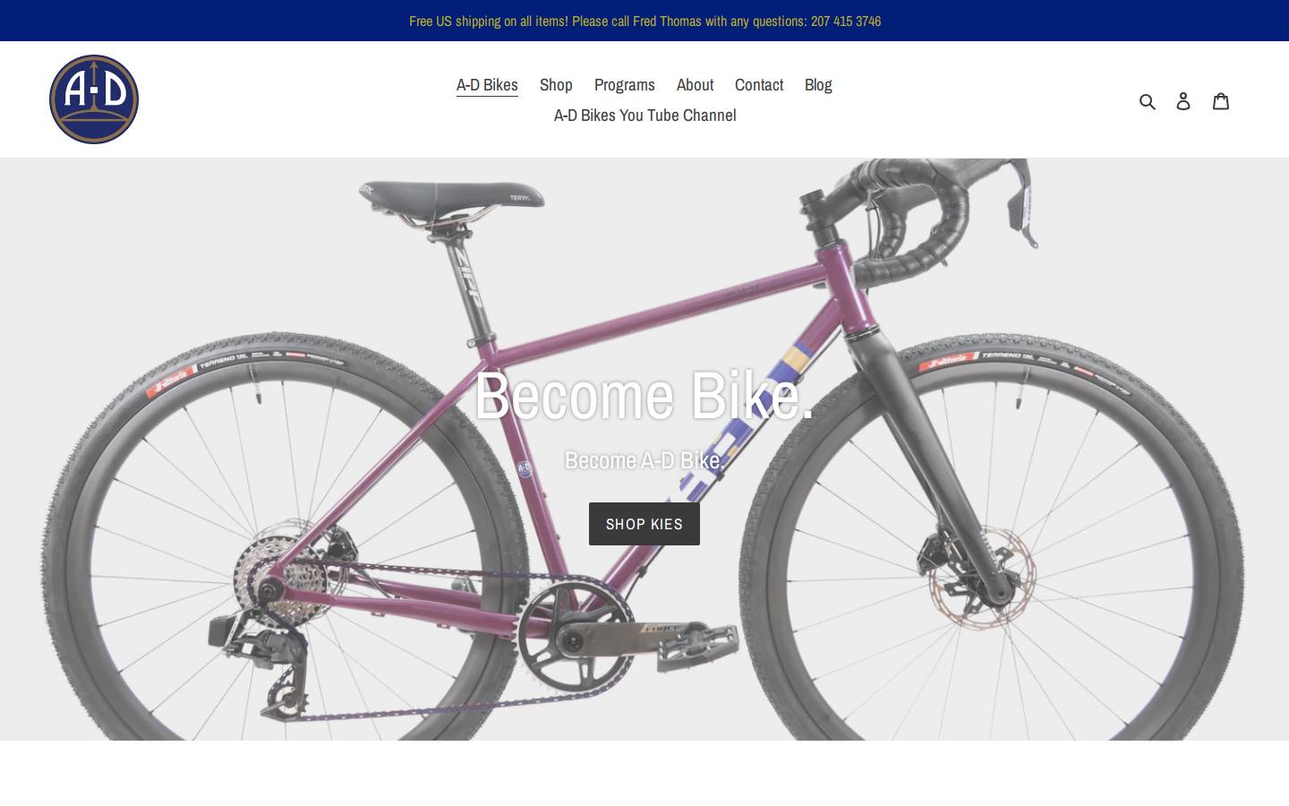a-dbikes.com homepage screenshot