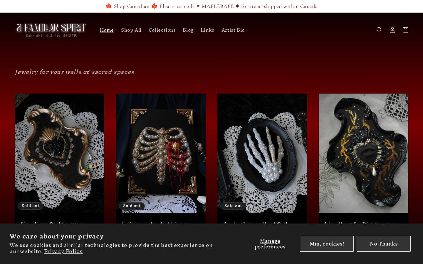 a-familiar-spirit.com homepage screenshot