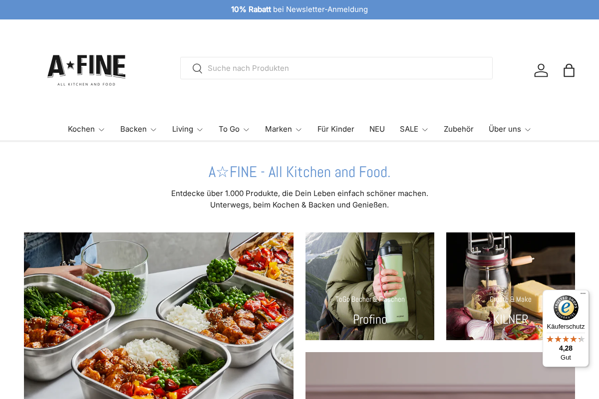 A-fine homepage screenshot