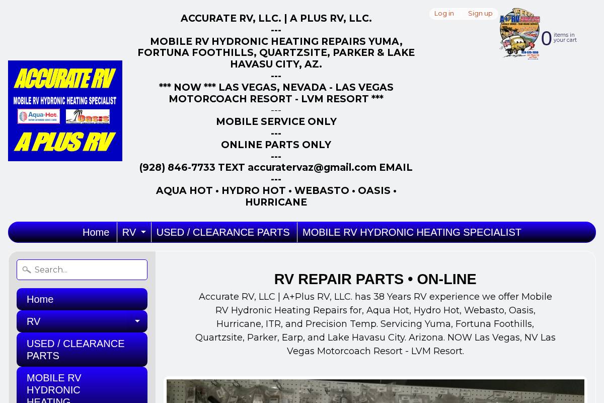 a-plusrvonline.com homepage screenshot