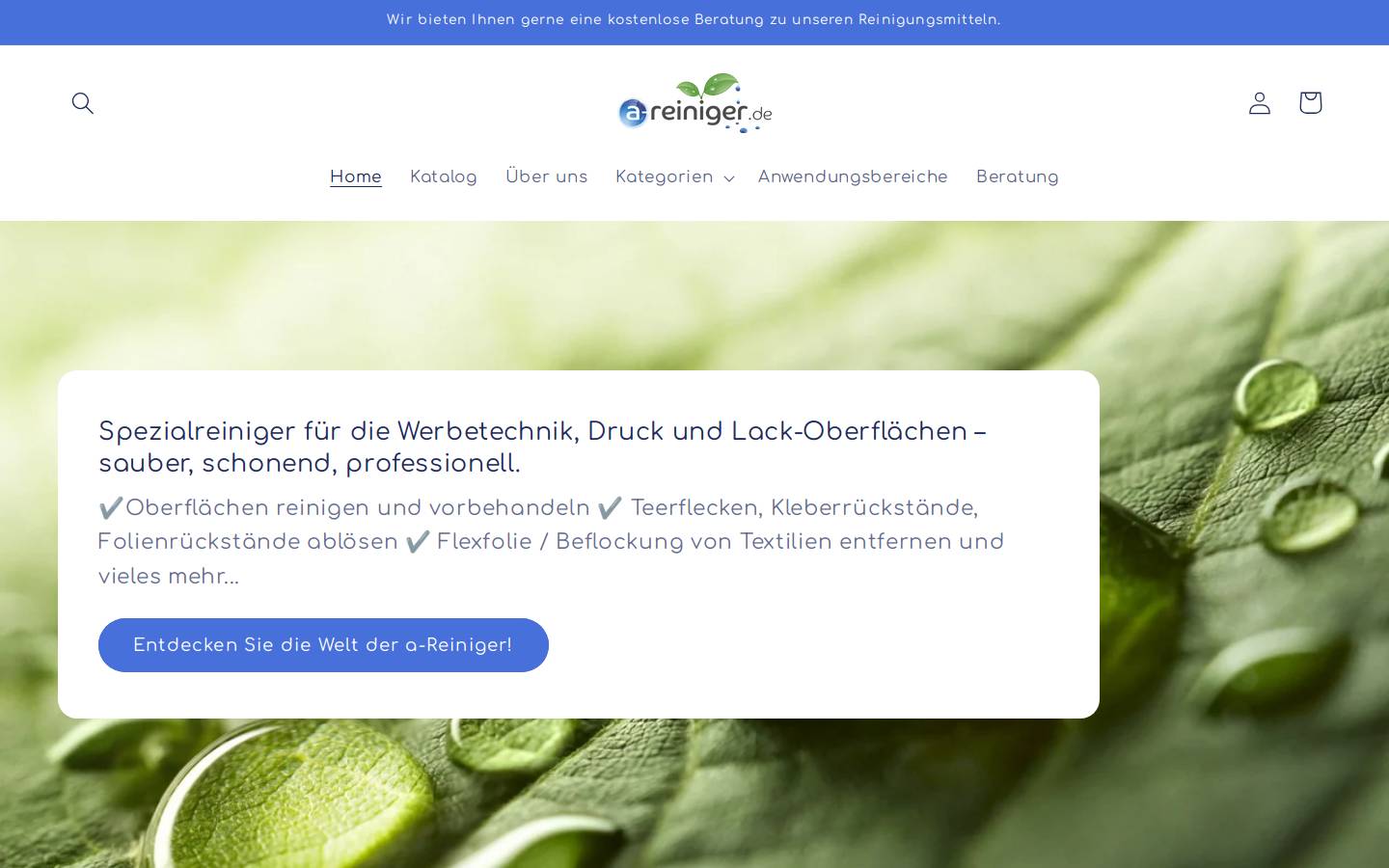 a-reiniger.de homepage screenshot