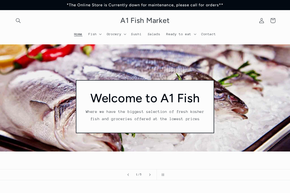 a1.fish homepage screenshot