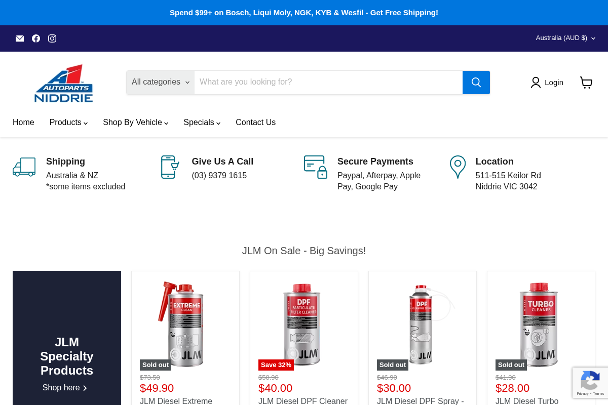 A1 Autoparts Niddrie homepage screenshot