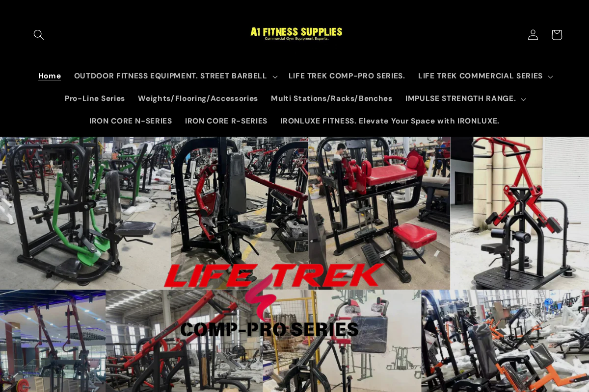 a1fitnesssupplies.com.au homepage screenshot