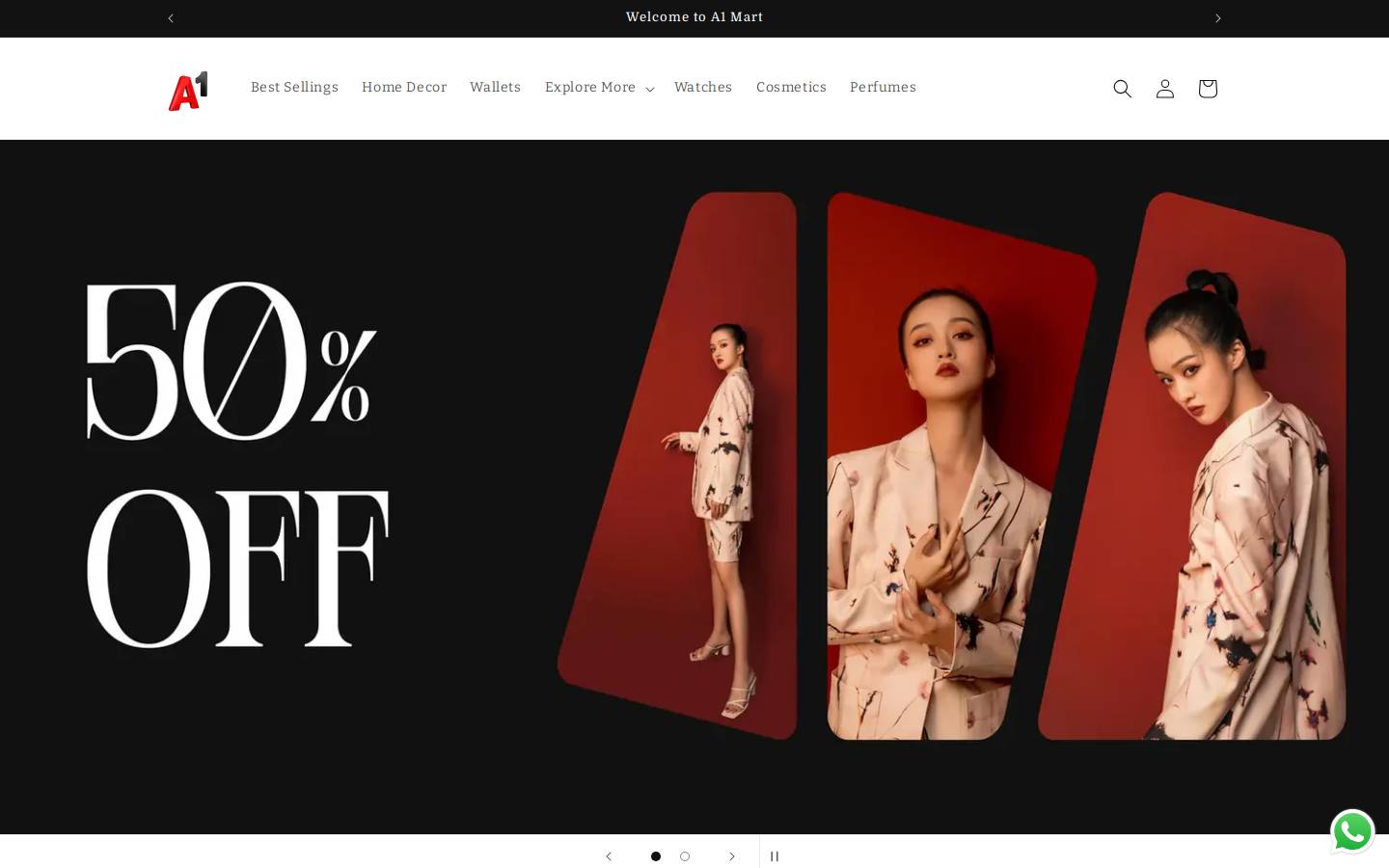 a1mart.shop homepage screenshot