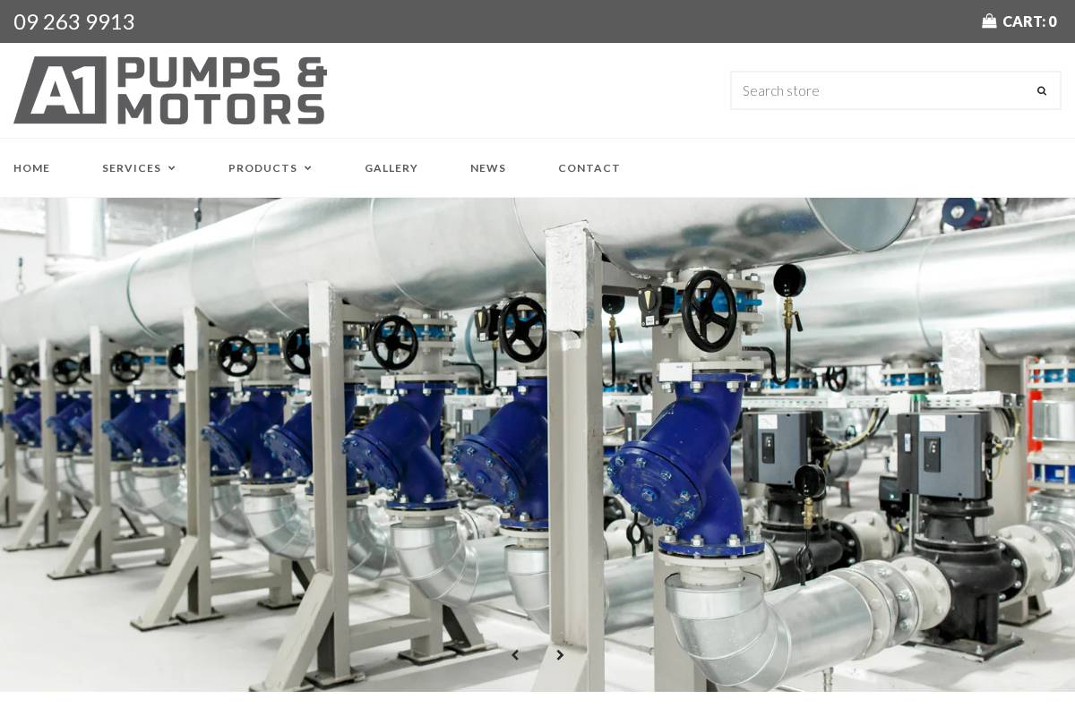 a1pumps.co.nz homepage screenshot