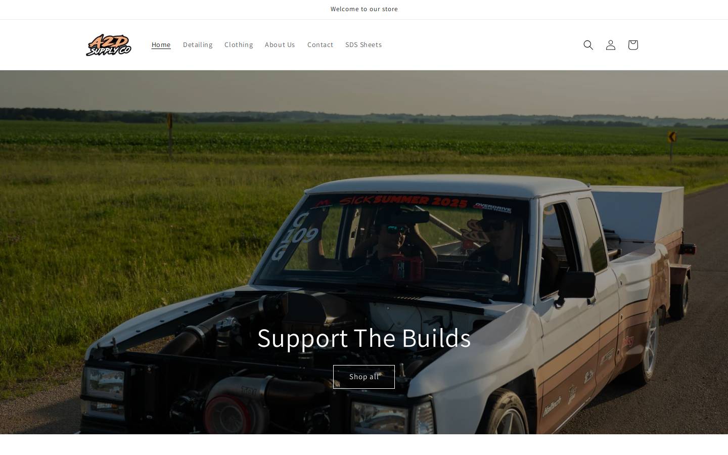 a2dsupplyco.com homepage screenshot
