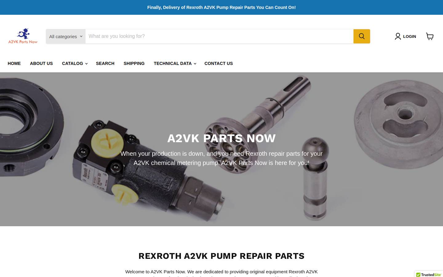 a2vkpartsnow.com homepage screenshot