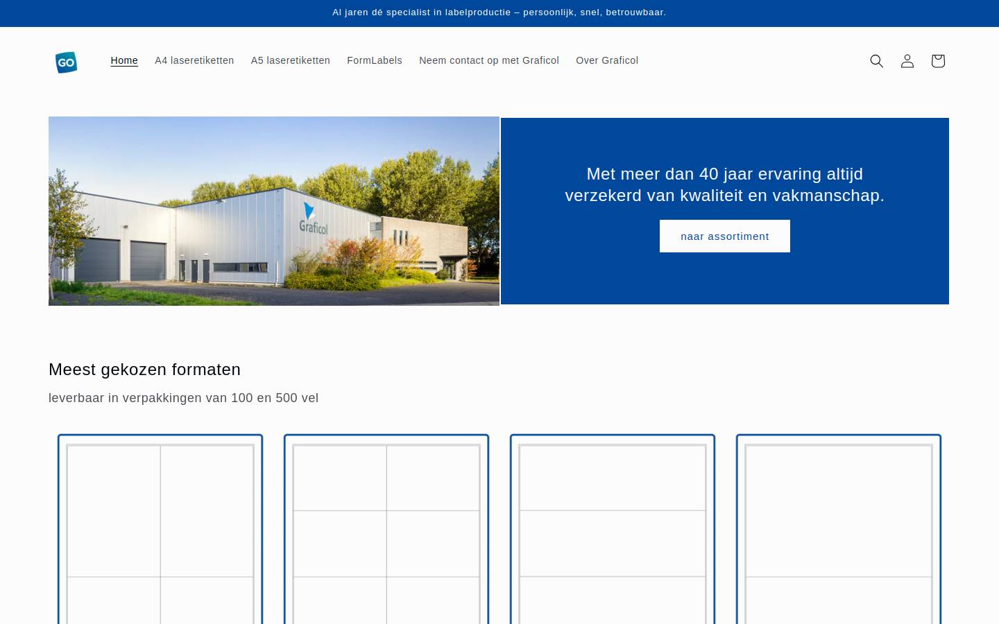 a4laseretiketten.eu homepage screenshot