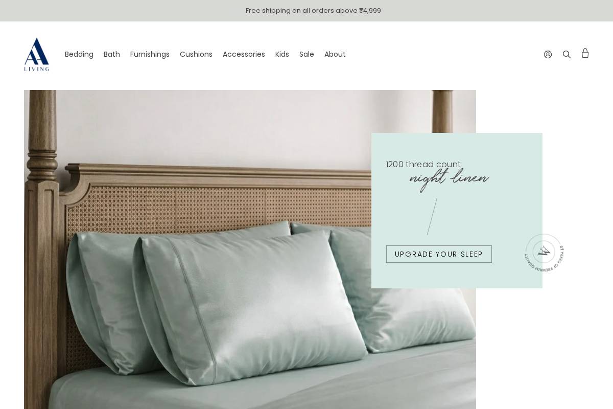 aa-living.com homepage screenshot