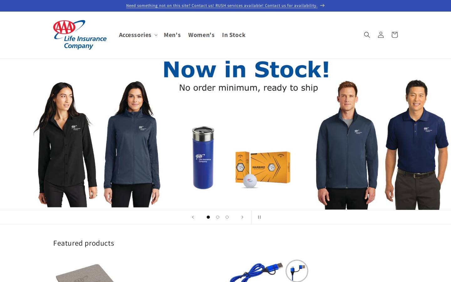 aaalifelogogear.com homepage screenshot