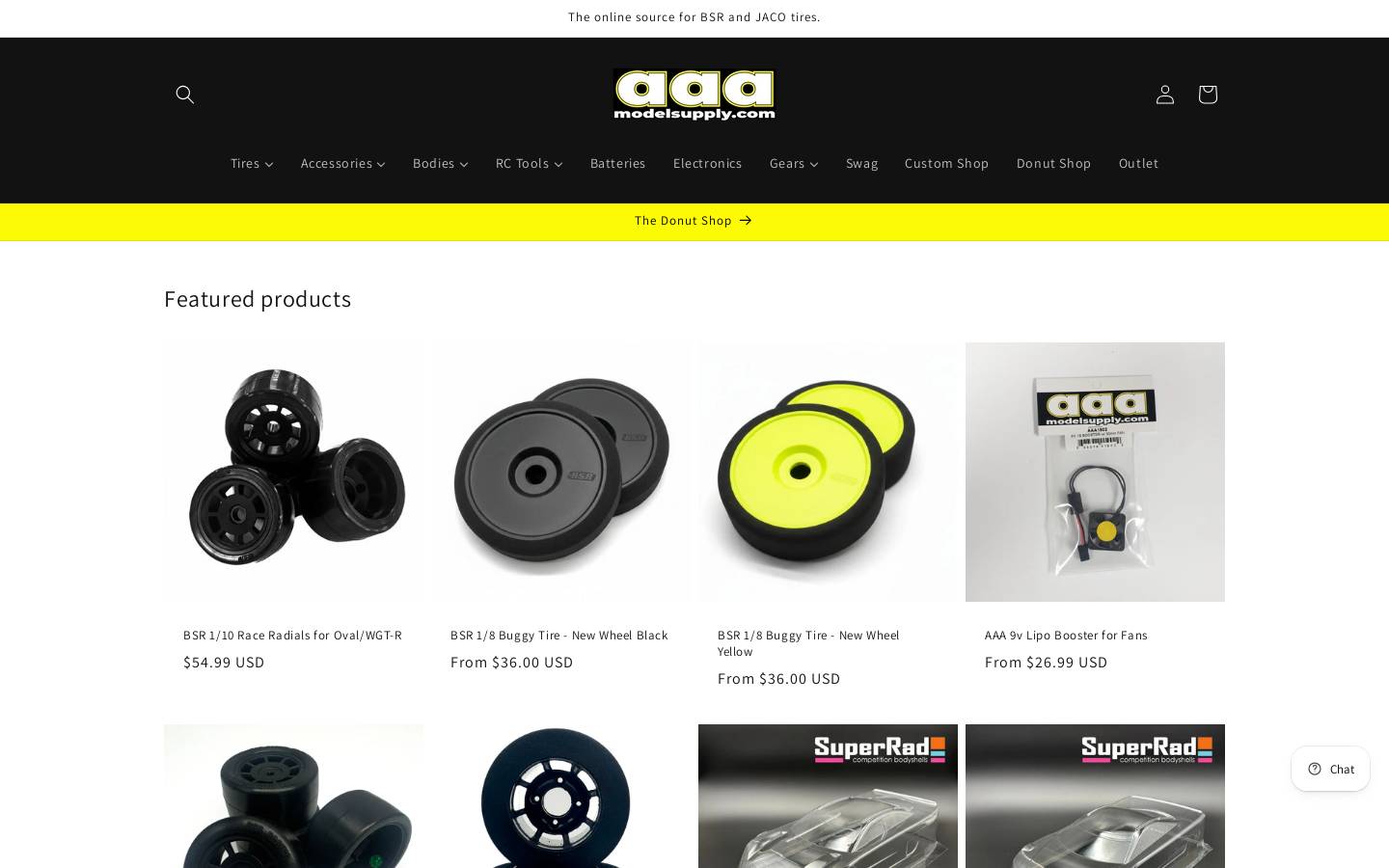 aaamodelsupply.com homepage screenshot