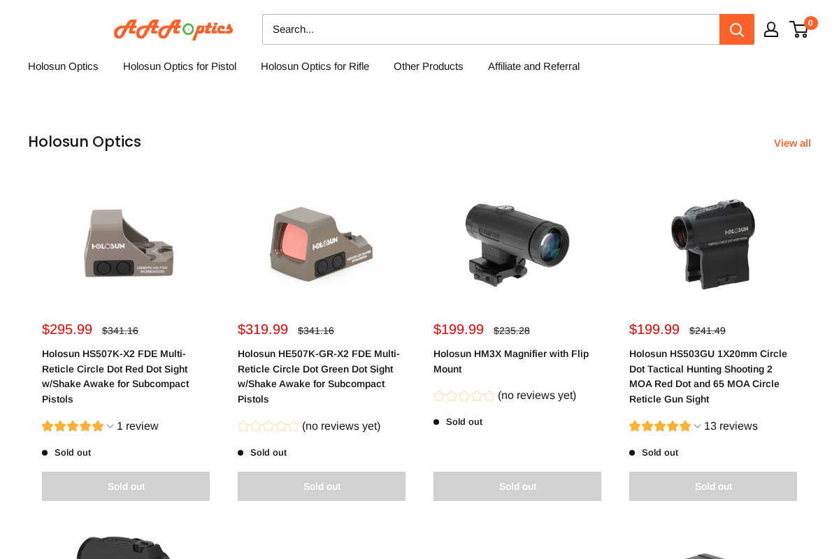 Aaaoptics.com homepage screenshot