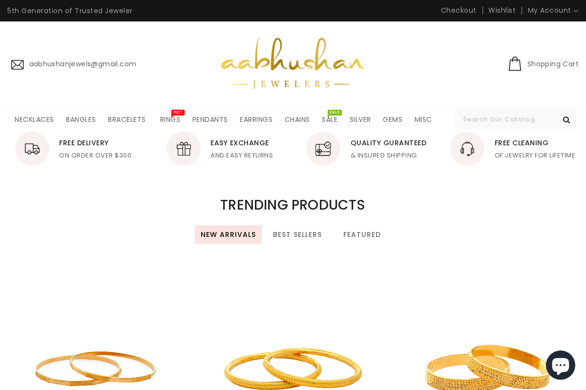 aabhushanonline.com homepage screenshot