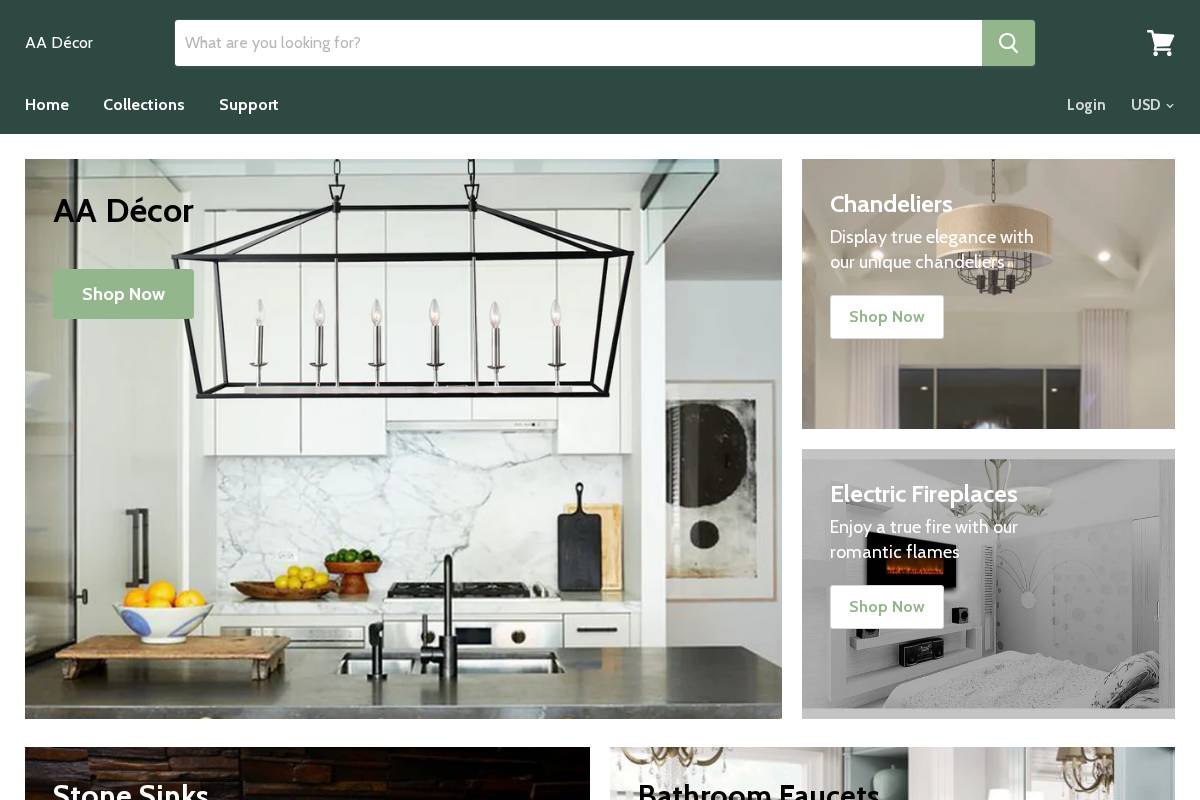 aadecor.net homepage screenshot