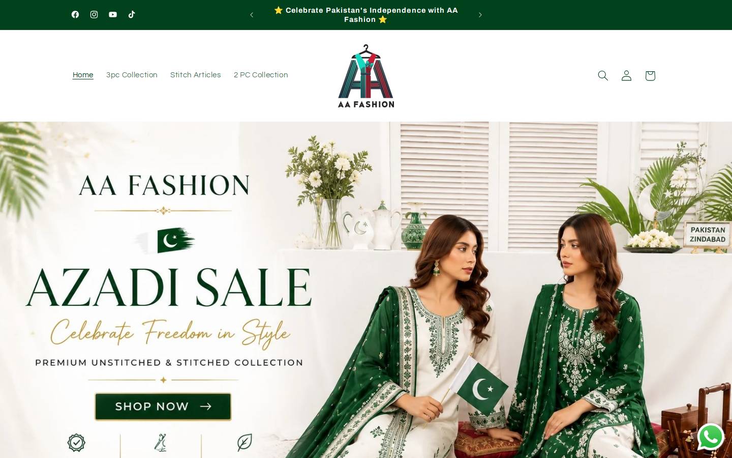aafashionpk.com homepage screenshot