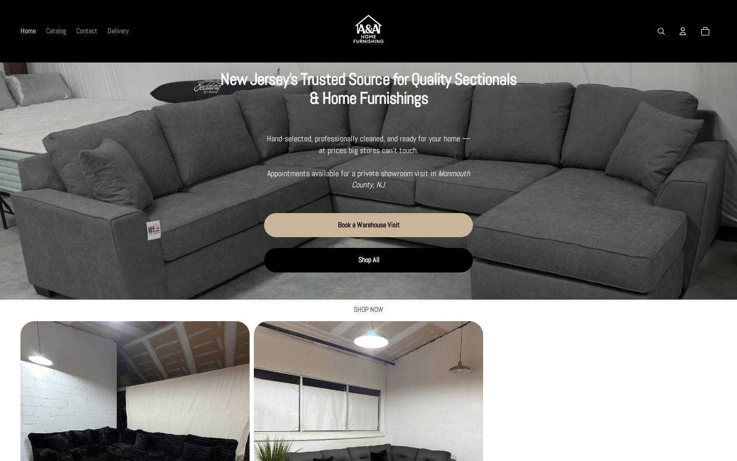aahomefurnishing.com homepage screenshot