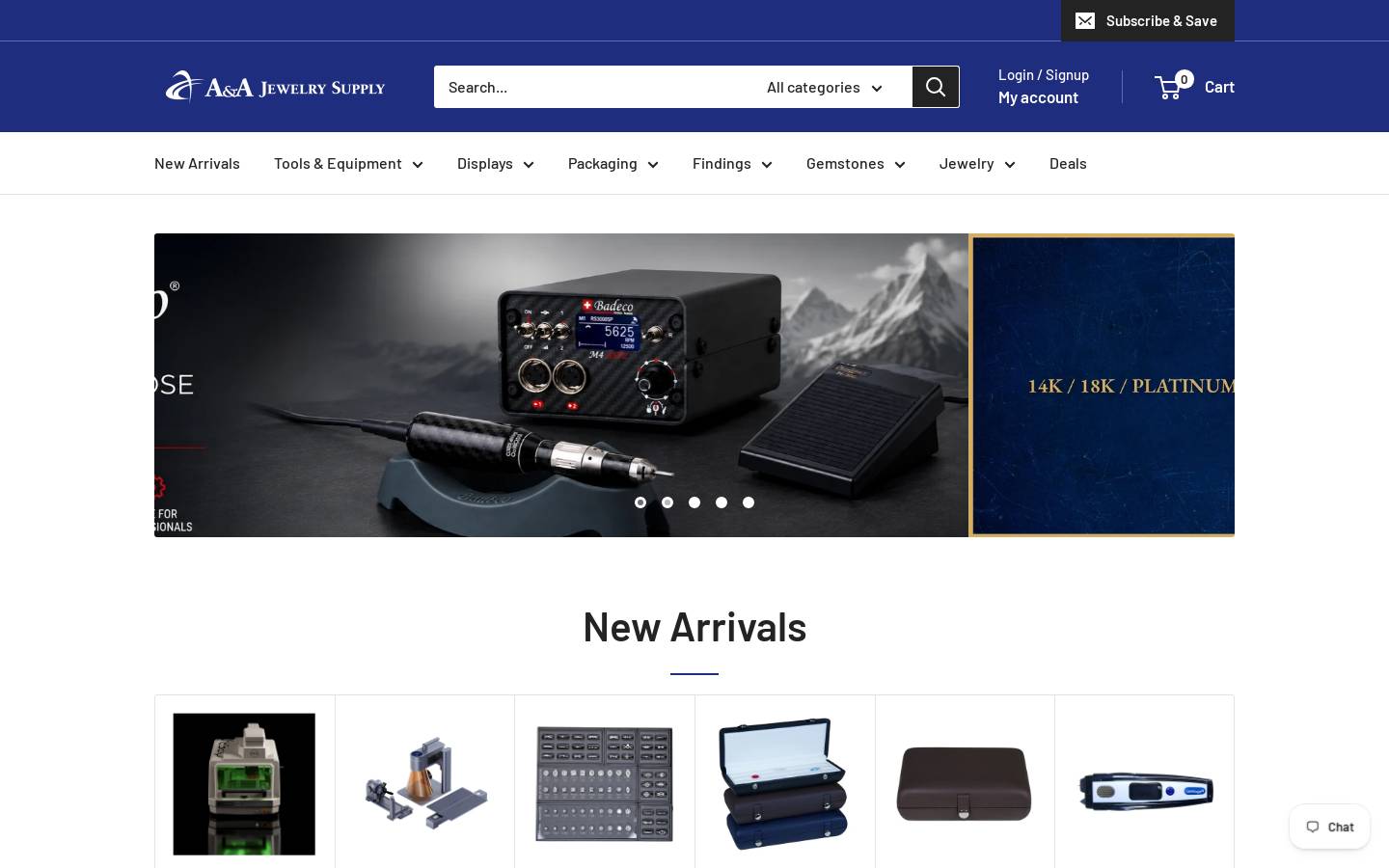 aajewelry.com homepage screenshot