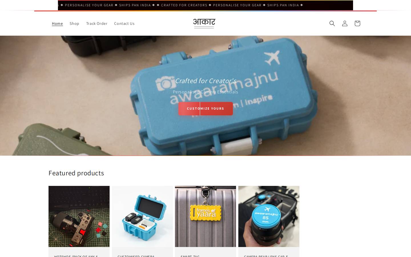 aakarr.in homepage screenshot