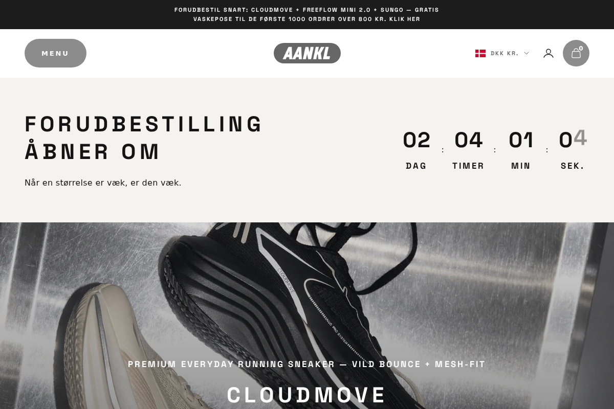 Aankl Footwear homepage screenshot