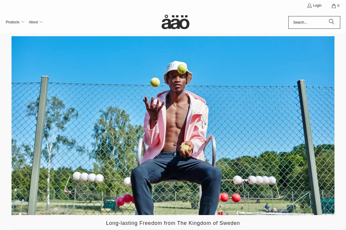 aaosweden.com homepage screenshot