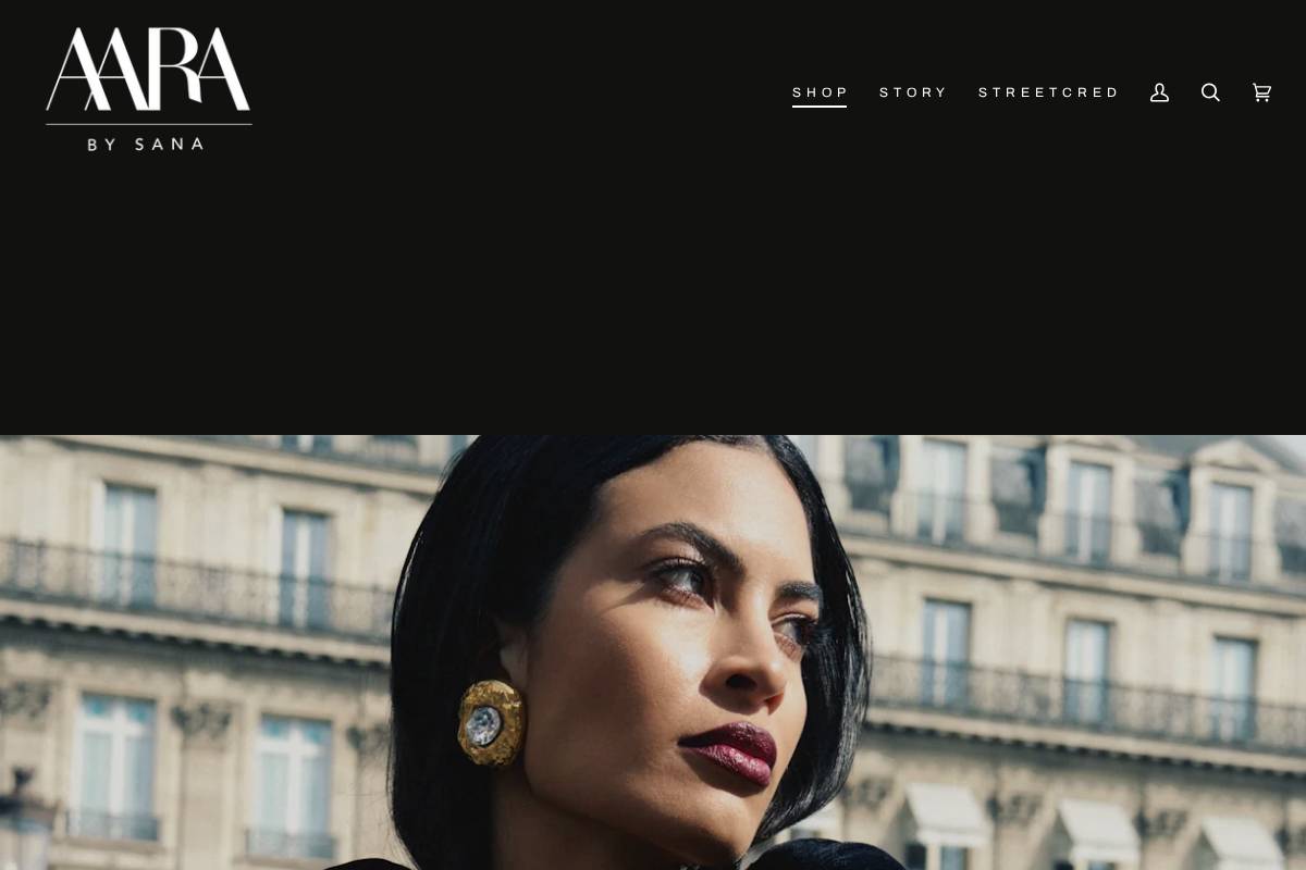 aarabysana.com homepage screenshot