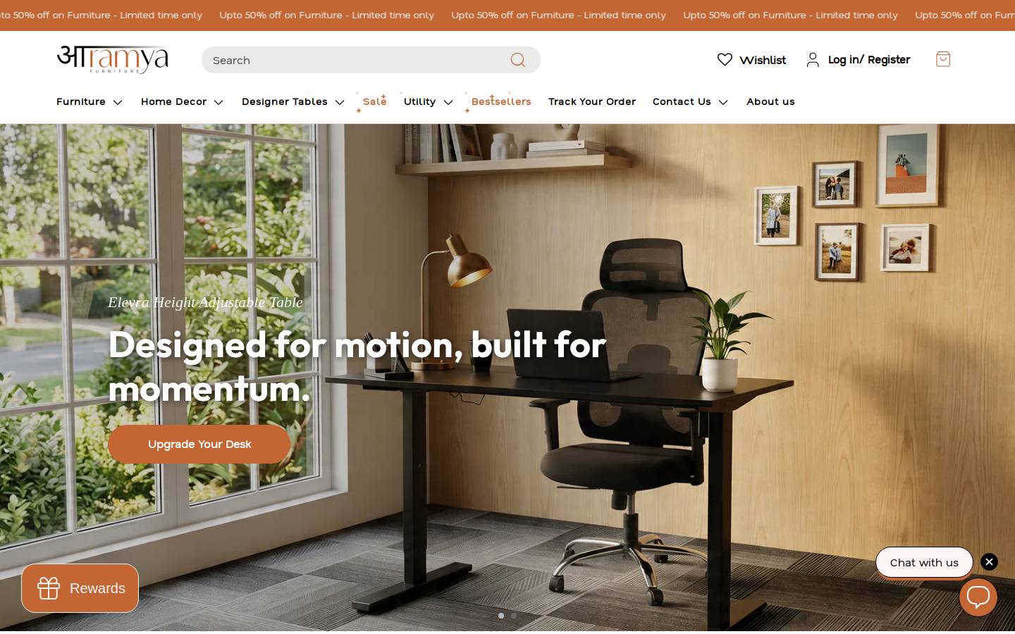aaramya.com homepage screenshot