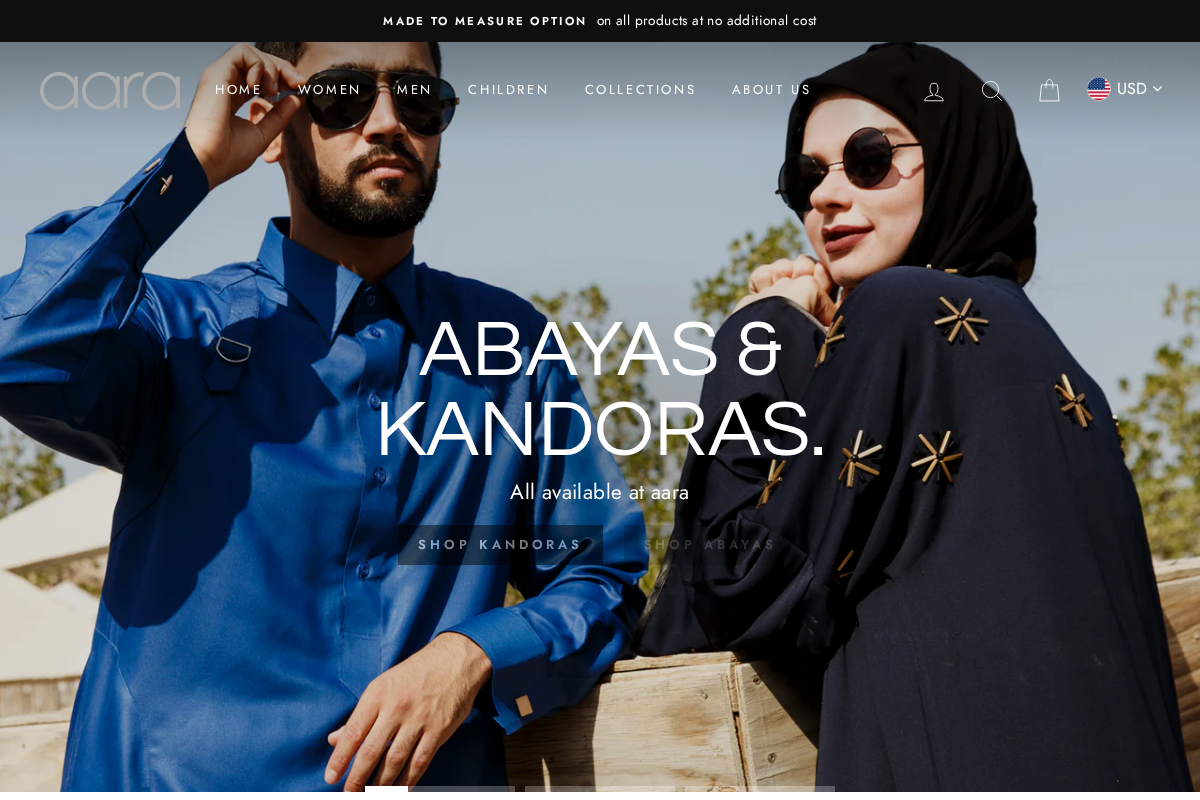 Aara Online homepage screenshot