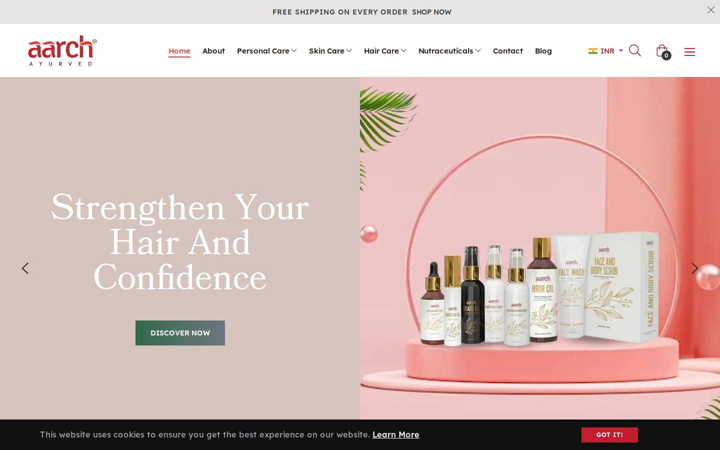 aarchayurved.com homepage screenshot