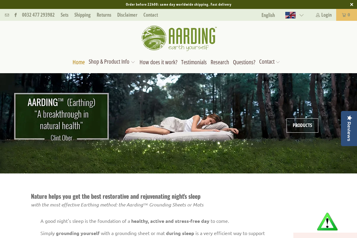 Aarding.org - Earth Yourself homepage screenshot