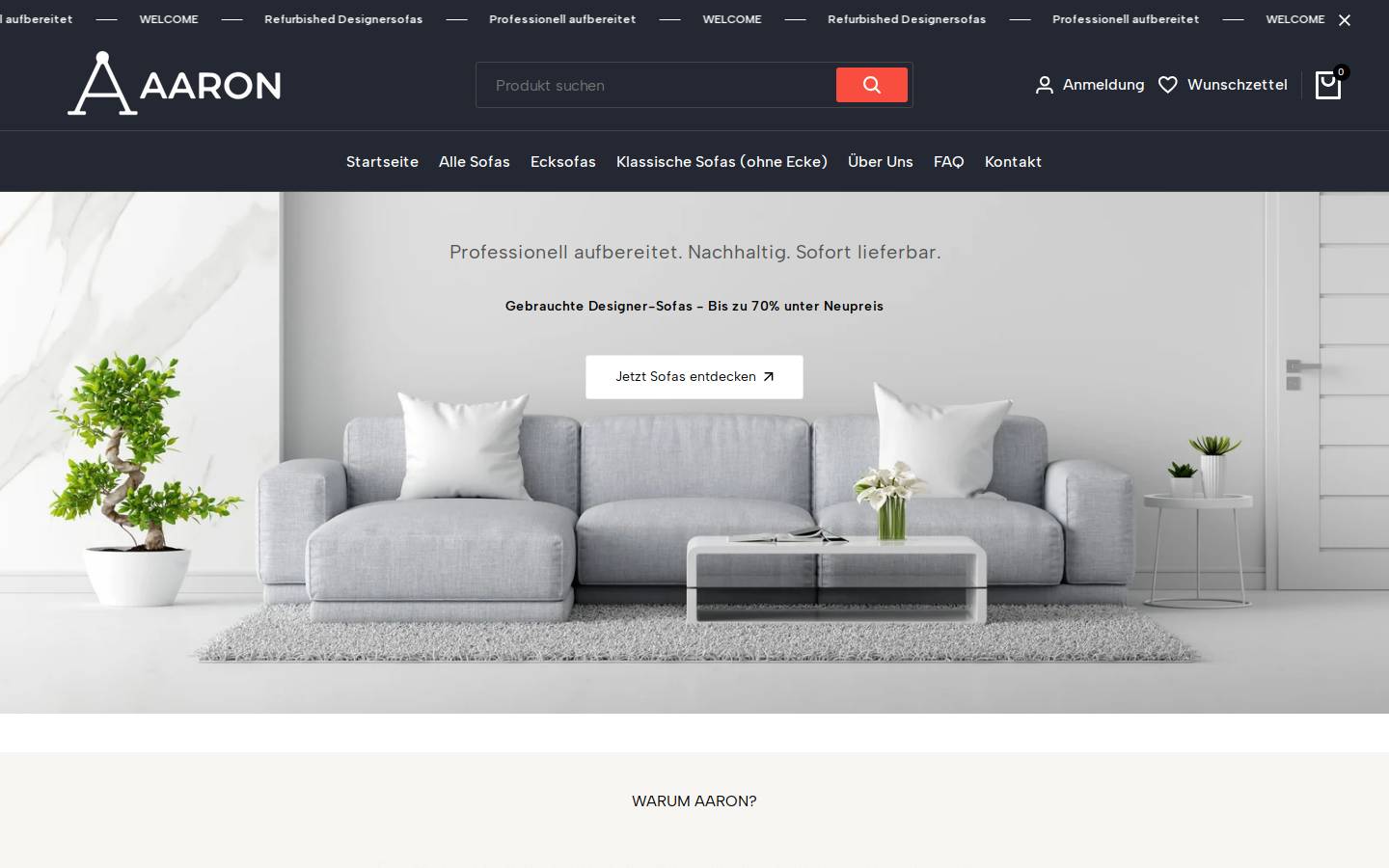 aaron-gmbh.com homepage screenshot