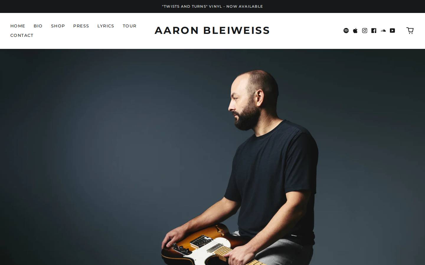 aaronbleiweiss.com homepage screenshot