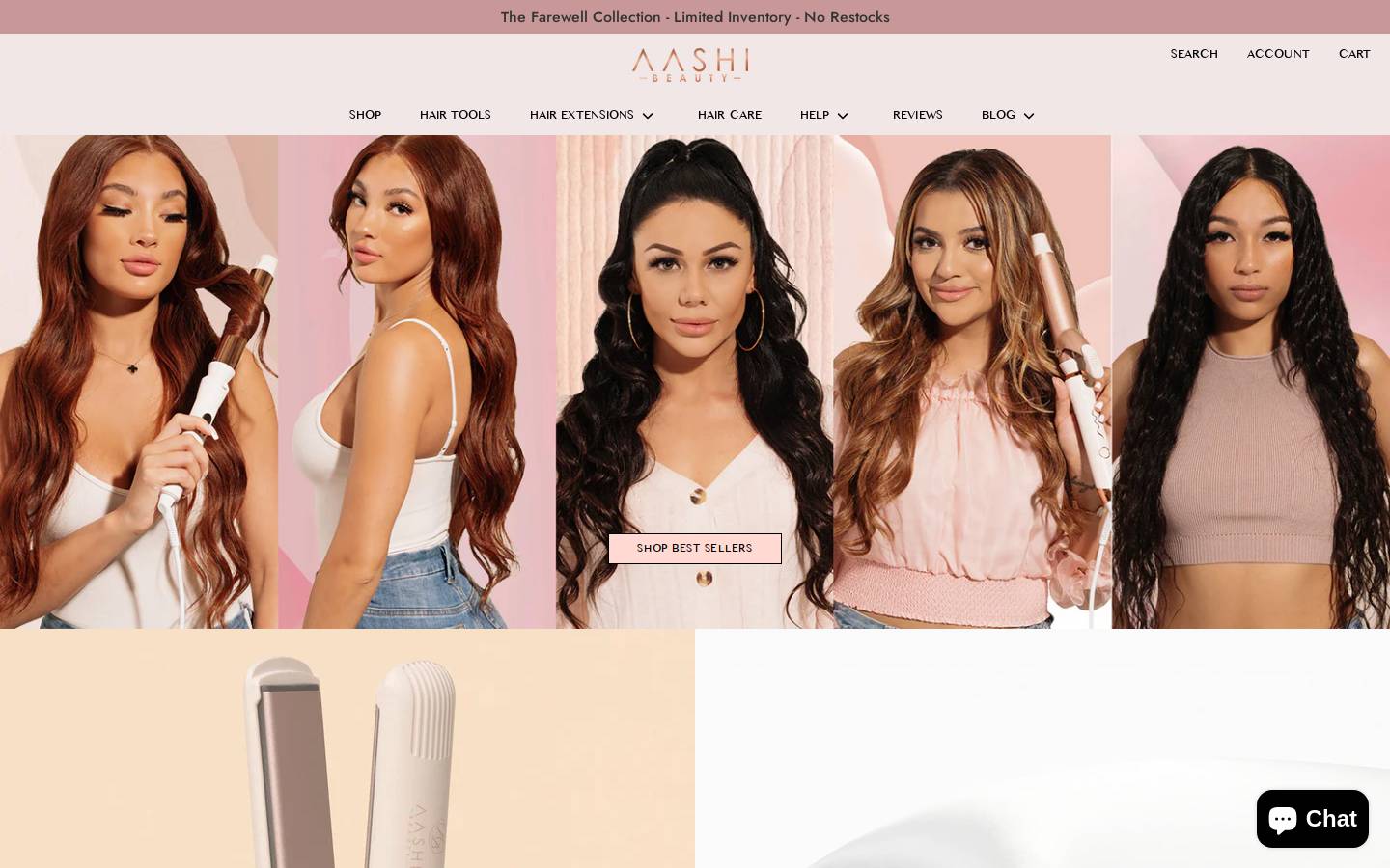 Aashibeauty homepage screenshot