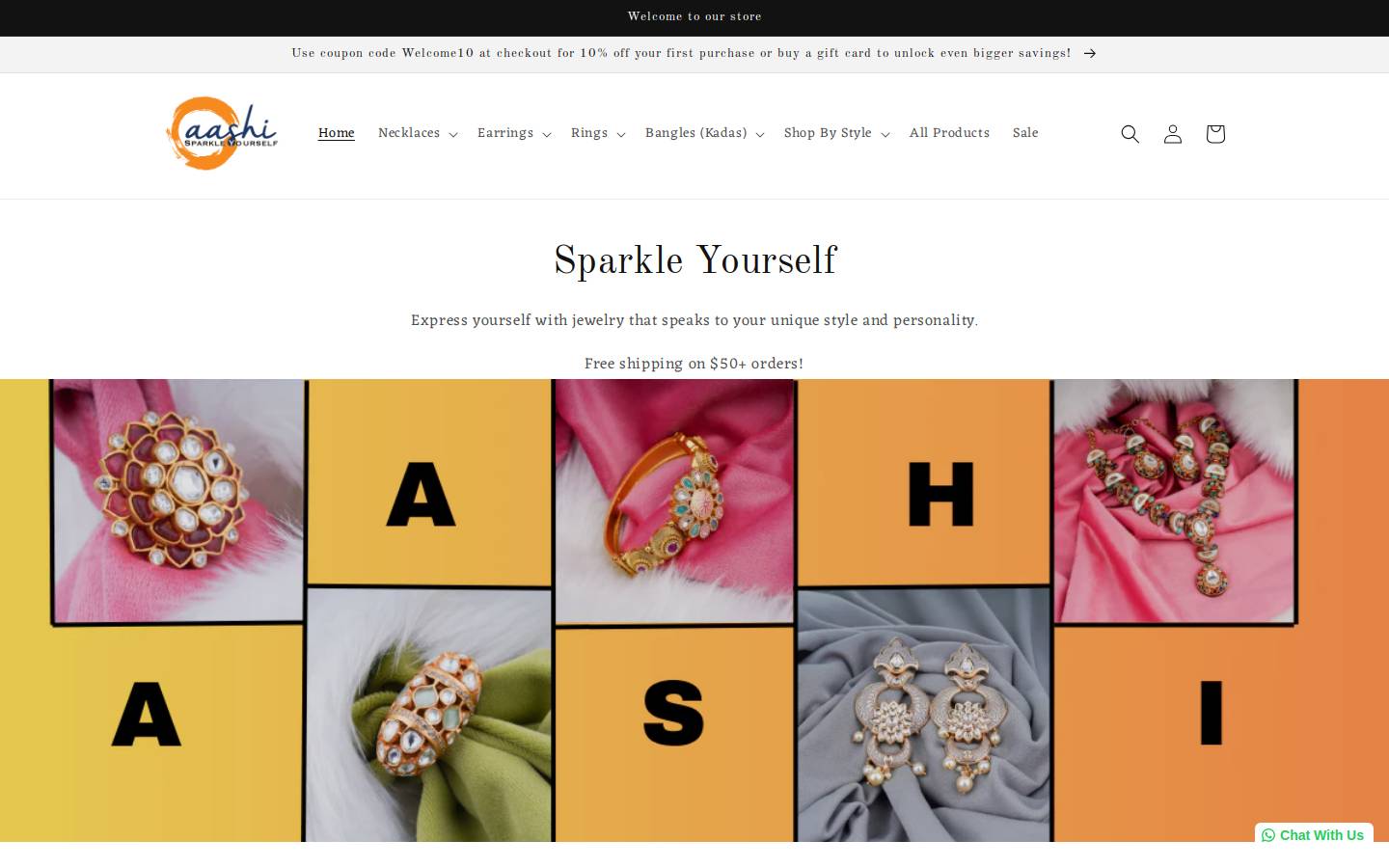 aashidesigns.com homepage screenshot