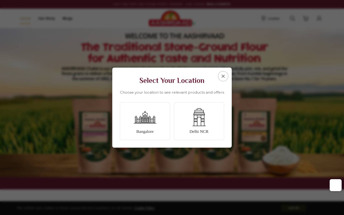 aashirvaadchakki.com homepage screenshot